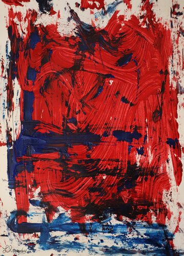 Primal Eros - Acrylic Abstract On Paper van Lhandy, Schilderij te koop op Singulart