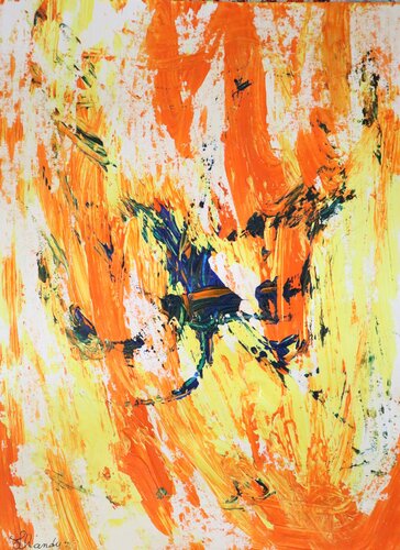 Land Of Colors - Abstract Acrylic On Paper par Lhandy, Peinture en vente sur Singulart