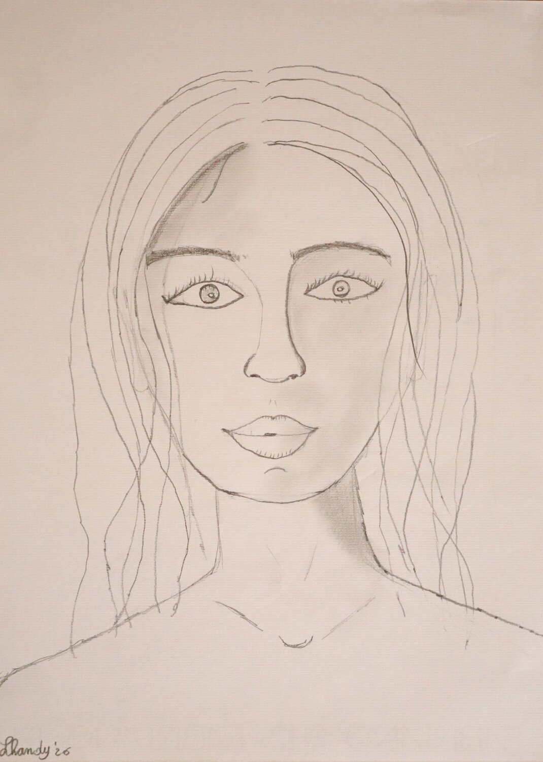 Absolutely - Modern Woman Face Drawing Lhandy Drawing for sale
