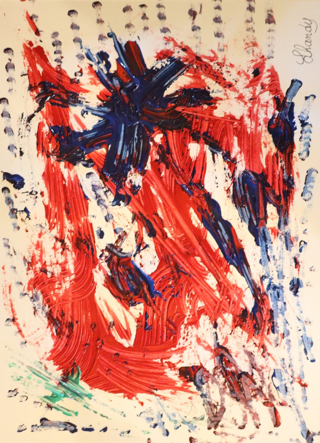 Abstract Passion - Acrylic On Paper Lhandy Dipinto originale in vendita