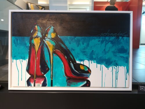 Highheels türkis by Tanja Schnabl, Painting for Sale on Singulart