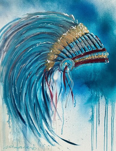 Native American van Tanja Schnabl, Schilderij te koop op Singulart