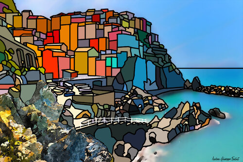 Manarola by Andrea Giuseppe FADINI, Work on Paper for Sale on Singulart