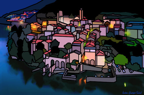 Borgo medievale by Andrea Giuseppe FADINI, Work on Paper for Sale on Singulart