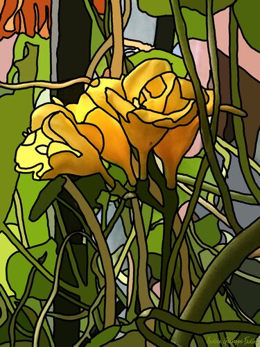 Fiori gialli sul balcone van Andrea Giuseppe FADINI, Werk op papier te koop op Singulart