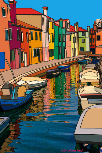 Burano by Andrea Giuseppe FADINI, Work on Paper for Sale on Singulart