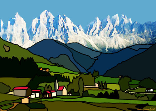 Dolomiti di Andrea Giuseppe FADINI, Opera su carta in vendita su Singulart