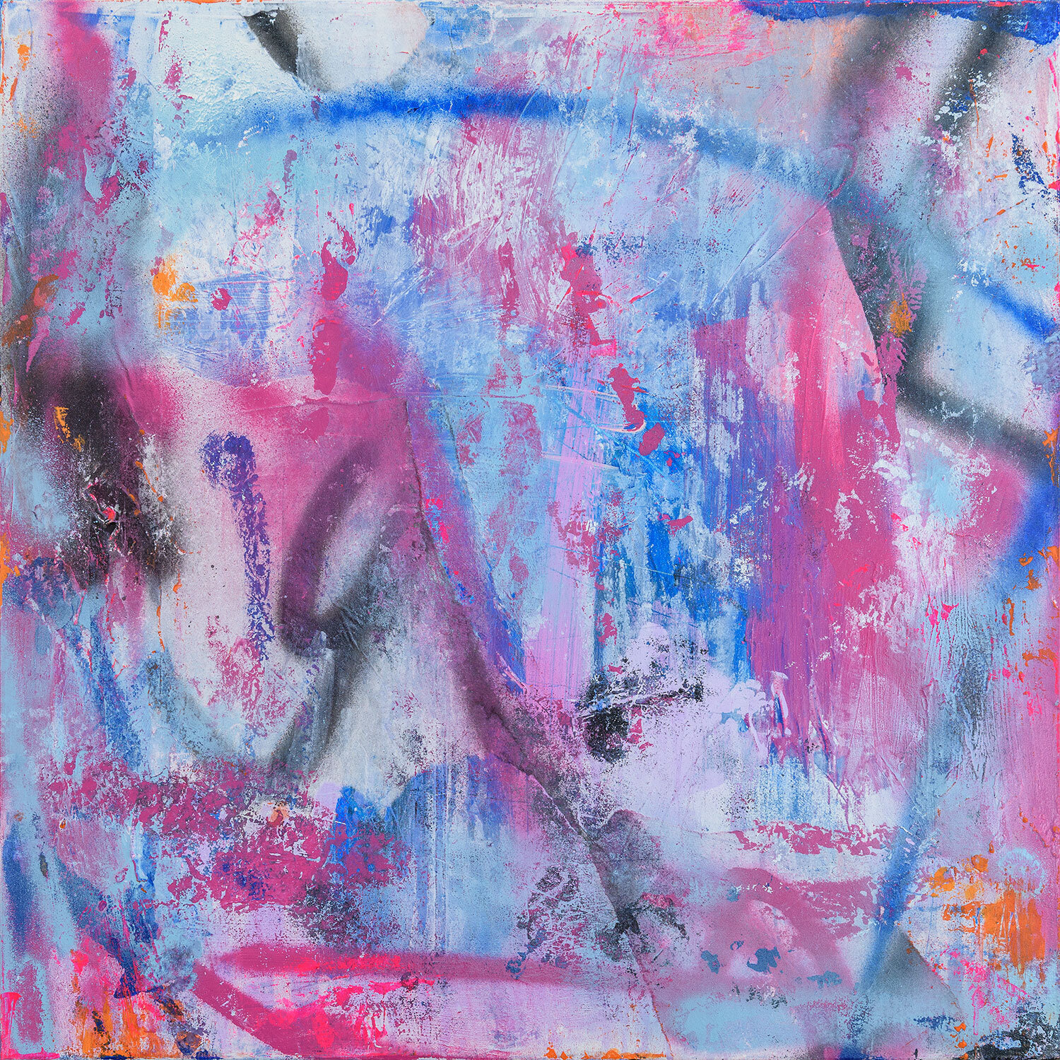 Unexpected Ways door Jennifer Vahlbruch (2025) : Schilderij Acryl,  Spuitverf op Canvas - Singulart, image size:1500x1500