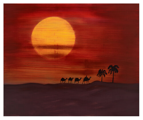 Oasis of Fire van Pedram Bohluli, Schilderij te koop op Singulart