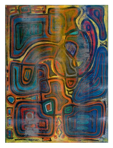Echoes Beneath the Surface par Pedram Bohluli, Peinture en vente sur Singulart