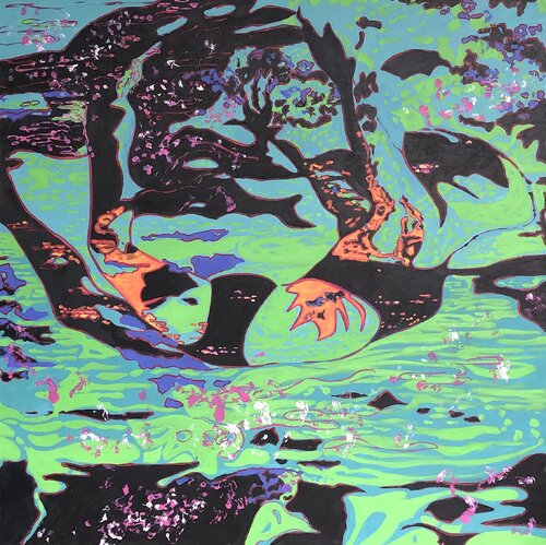 Diving Fantasy von Anna Reber, Malerei kaufen auf Singulart