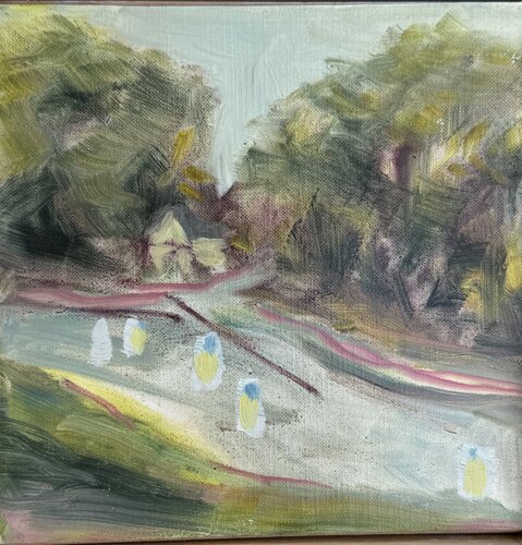 A dream of the beginning and the end of the Lane van Gillian Holding, Schilderij te koop op Singulart