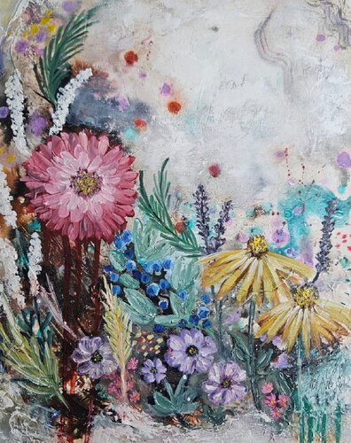 Blumenwiese par Marta Morgen, Peinture en vente sur Singulart