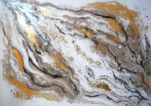 Goldene Wege di Marta Morgen, Pittura in vendita su Singulart