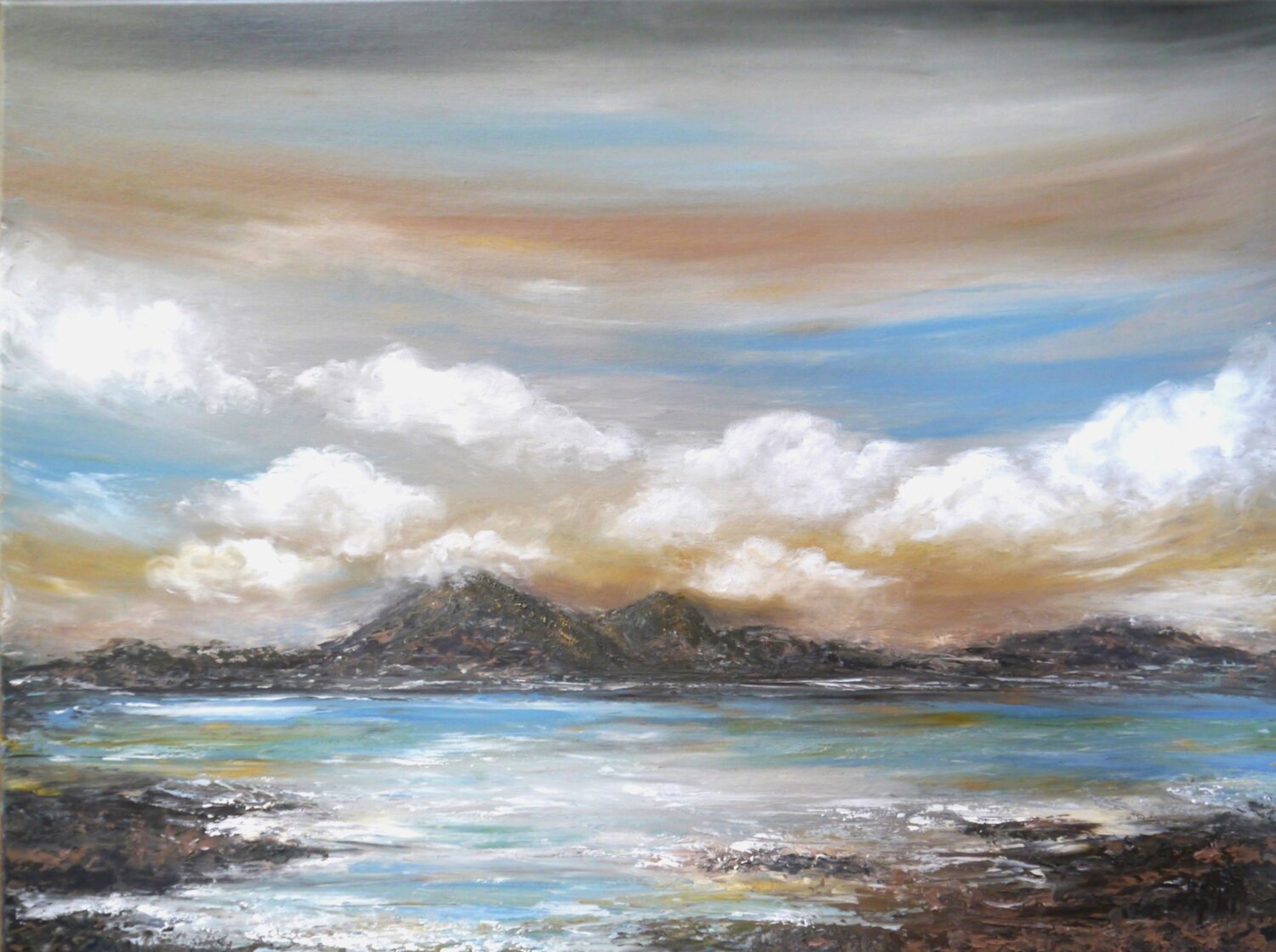 Sonne hinter den Bergen Marta Morgen