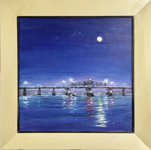 267. Forest Gump Bridge, Beaufort SC von Frank Gorman, Malerei kaufen auf Singulart