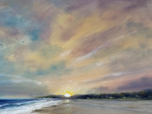 295.Golden hour at Hilton Head Island von Frank Gorman, Malerei kaufen auf Singulart