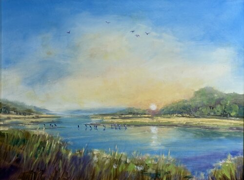 303. Gentle Golden Marsh Sunrise von Frank Gorman, Malerei kaufen auf Singulart