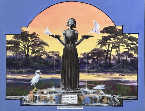 96. Bird Girl van Frank Gorman, Schilderij te koop op Singulart
