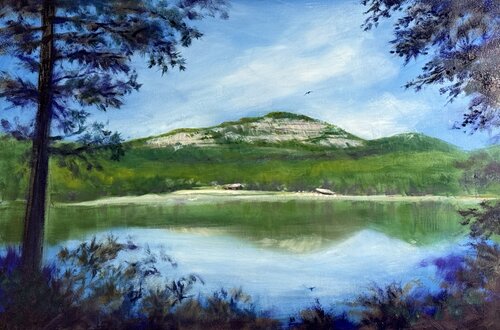 #300. Tablerock Mountain, SC di Frank Gorman, Pittura in vendita su Singulart