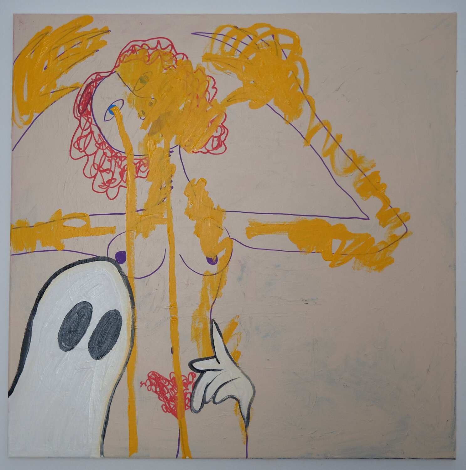 Sophie (Podolski) "turning yellow" Leonor Vaz Originalgemälde zu verkaufen
