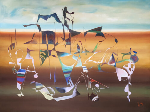 The feeling of the road van Dina Volkova, Schilderij te koop op Singulart