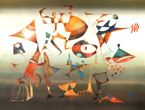 A little joy on a cloudy day van Dina Volkova, Schilderij te koop op Singulart