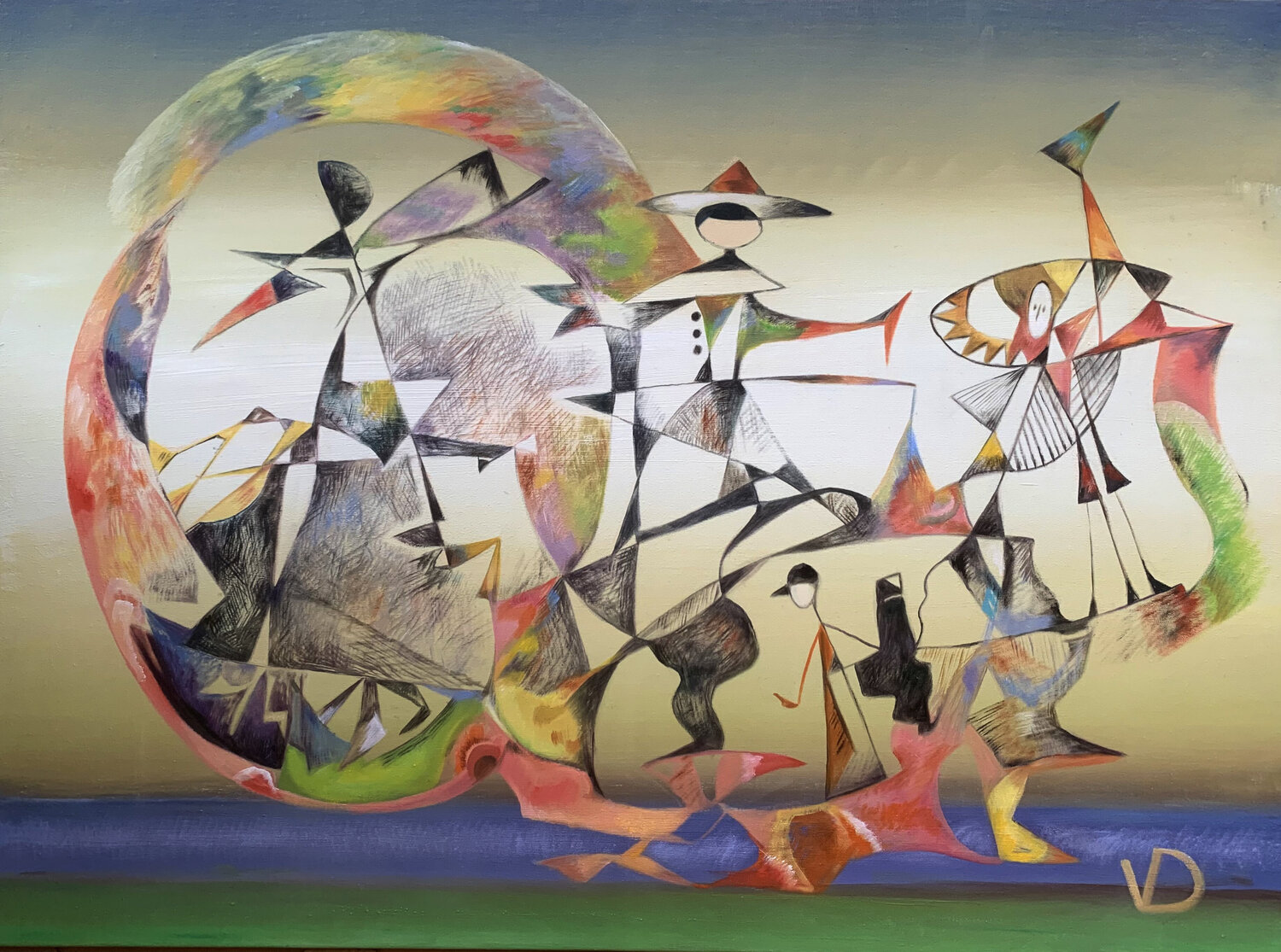 Spectral Assembly Dina Volkova Pintura original en venta