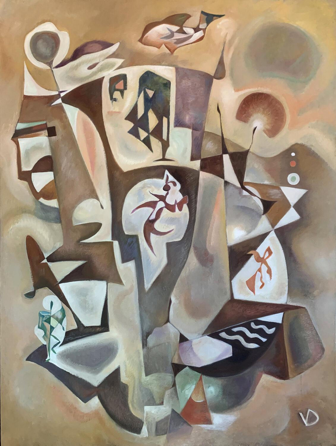 Theatre of Signs Dina Volkova Origineel schilderij te koop