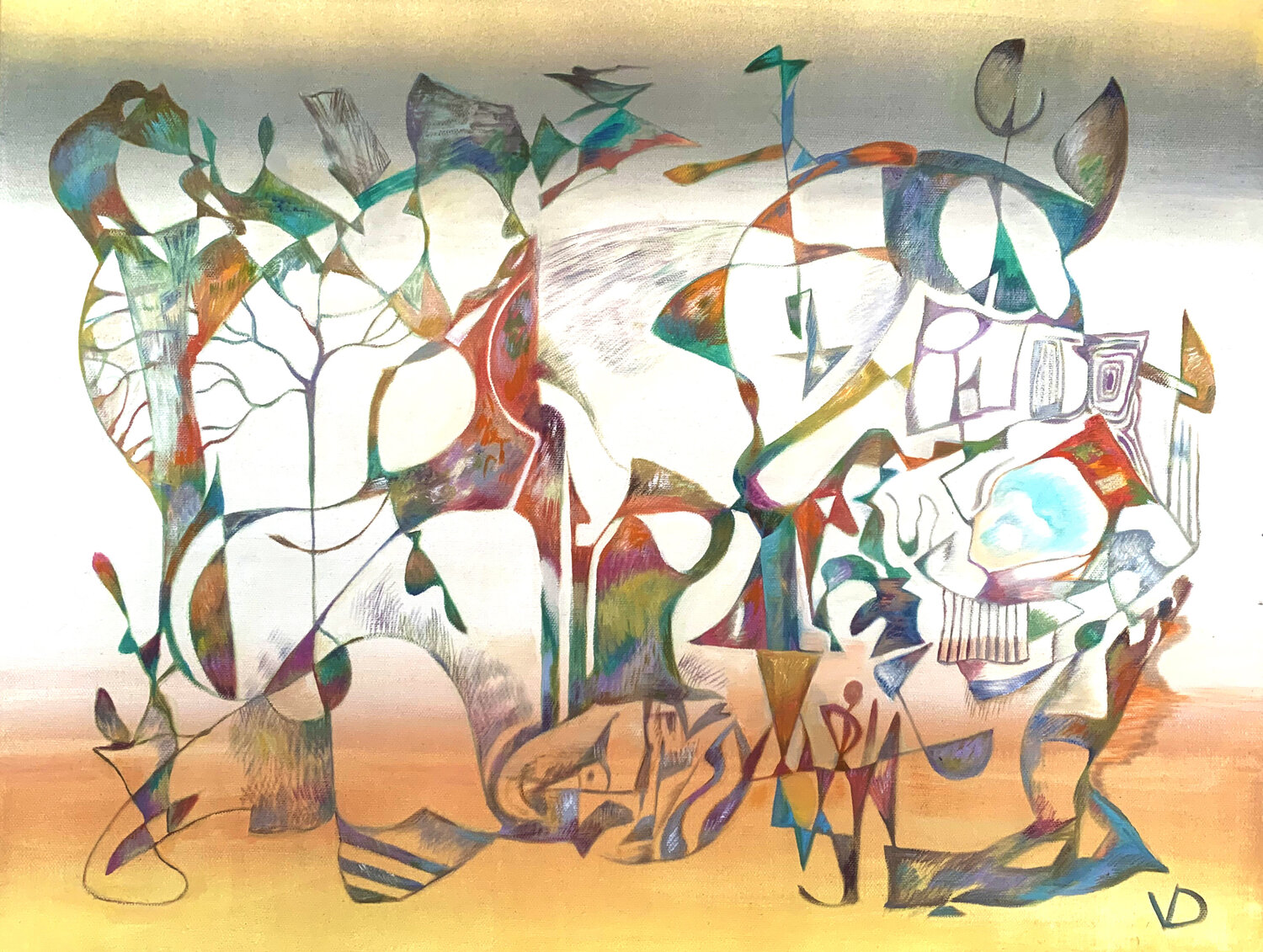 Spatial Narrative Dina Volkova Original painting for sale