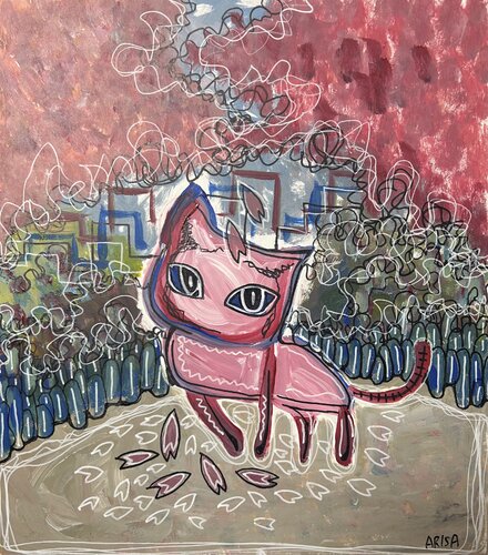 春猫 von アリサ オオツカ, Malerei kaufen auf Singulart