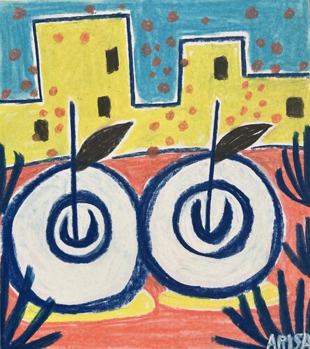 街の中の林檎6 von アリサ オオツカ, Malerei kaufen auf Singulart