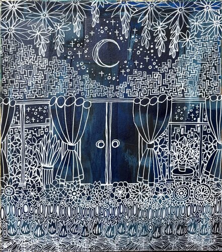 Midnight Starscape von アリサ オオツカ, Malerei kaufen auf Singulart