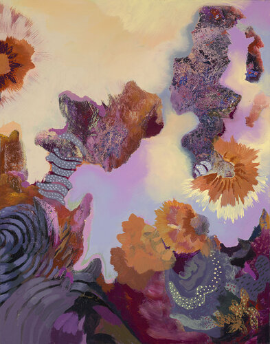 Coral Volcano di Eileen Starr Moderbacher, Pittura in vendita su Singulart