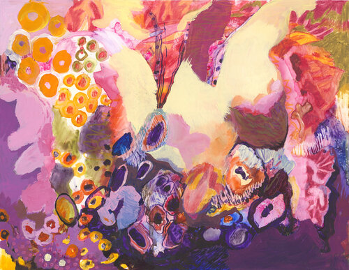 Butterfly Pebbles di Eileen Starr Moderbacher, Pittura in vendita su Singulart