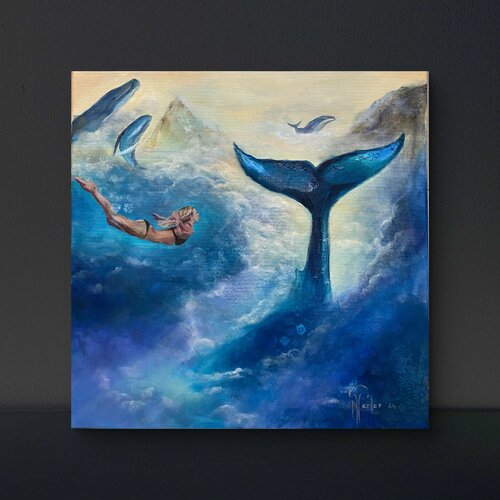 Plongeon dans l'Immensité di Nathalie Perler, Pittura in vendita su Singulart