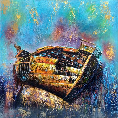 Shipwreck of Memories di Jihea Kim, Pittura in vendita su Singulart