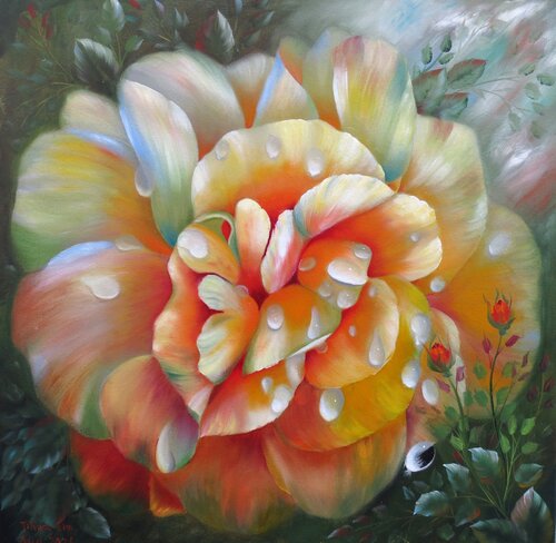 Golden Bloom di Jihea Kim, Pittura in vendita su Singulart