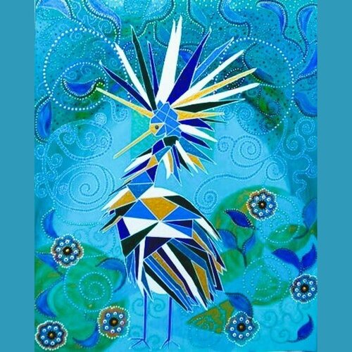 BLUE BIRD by FLORENCE DOUCENDE, Painting for Sale on Singulart