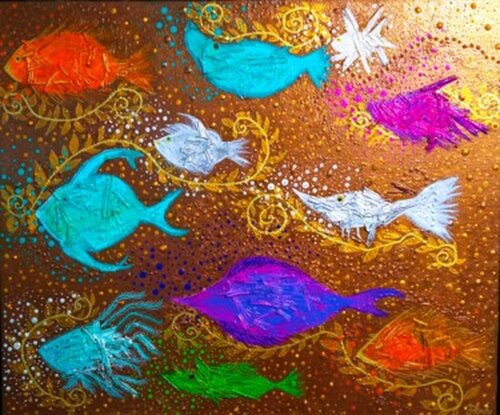 COSMOS AQUATIQUE van FLORENCE DOUCENDE, Afdruk te koop op Singulart