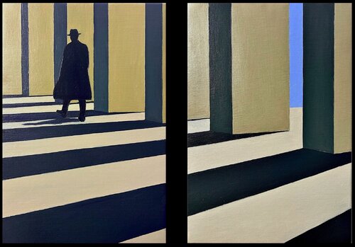 My echo, my shadow and me (diptych) de walter dermul, Pintura a la venta en Singulart