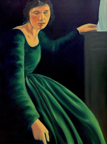 Lady In Green de walter dermul, Pintura a la venta en Singulart