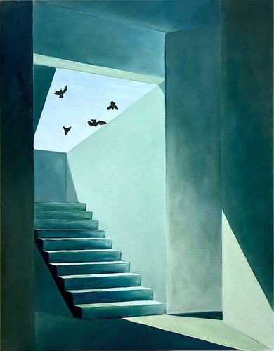 Birds by walter dermul, 회화 for Sale on Singulart