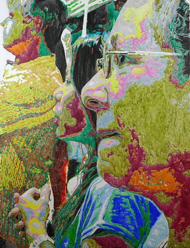 Hörer di Saskia Schüler, Pittura in vendita su Singulart
