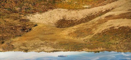 Paysages lointains (grand yacht mais petit bateau) N°2 by Nicolas Lespagnol, Photography for Sale on Singulart