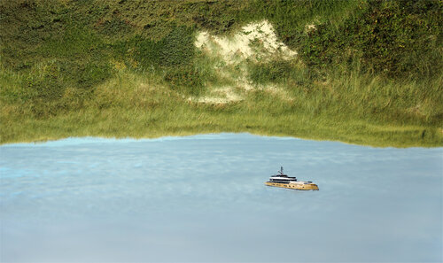 Paysages lointains (grand yacht mais petit bateau) N°5 by Nicolas Lespagnol, 사진 for Sale on Singulart