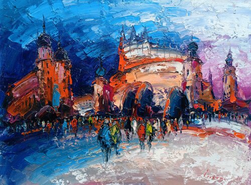 ,,Noche Cracovia ,,tecnica 3d Medidas(cm) 60х80 by Viktor Fridrikh, Painting for Sale on Singulart