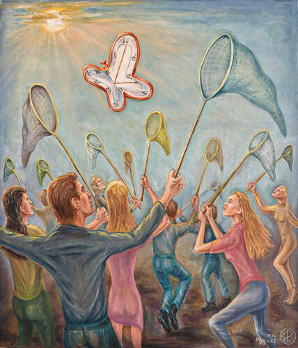 Time flies so fast! di Konstantin Rudnev, Pittura in vendita su Singulart