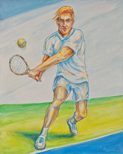Moment of hit van Konstantin Rudnev, Schilderij te koop op Singulart