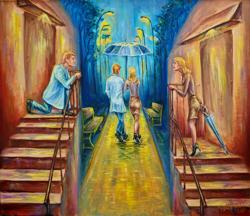 Love and the City von Konstantin Rudnev, Malerei kaufen auf Singulart